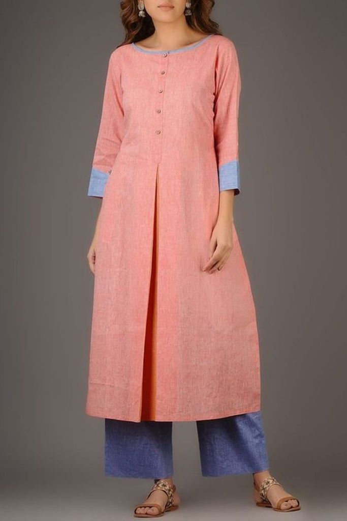 05d1e blended cotton khadi kurti set in pink 683x1024 1